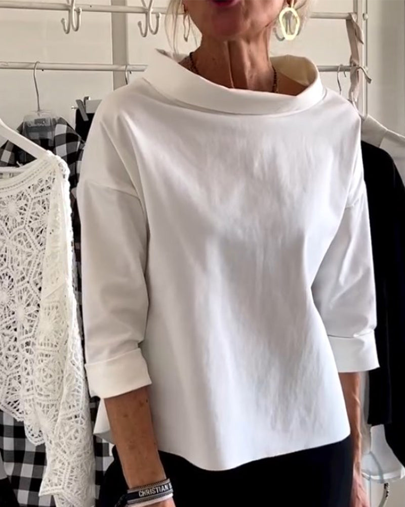 Camisa femenina elegante, ligera y versátil