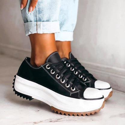 Amy | Zapatillas con plataforma de piel