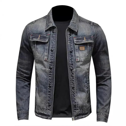 Chaqueta Vaquera Hombre – Denim Premium, 75% Algodón, Casual Chic
