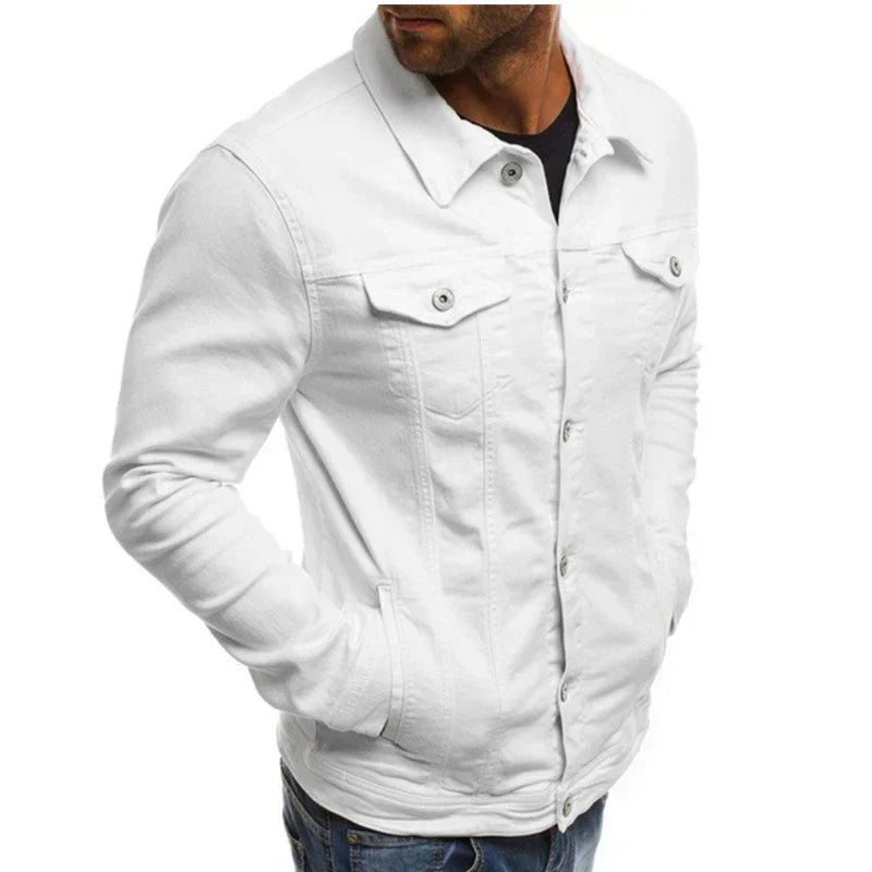 Chaqueta de mezclilla de hombre, elegante y perfecta para uso casual