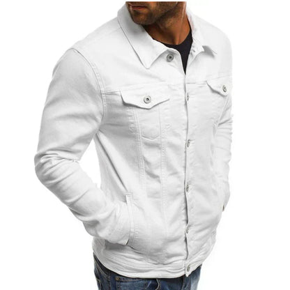 Chaqueta de mezclilla de hombre, elegante y perfecta para uso casual