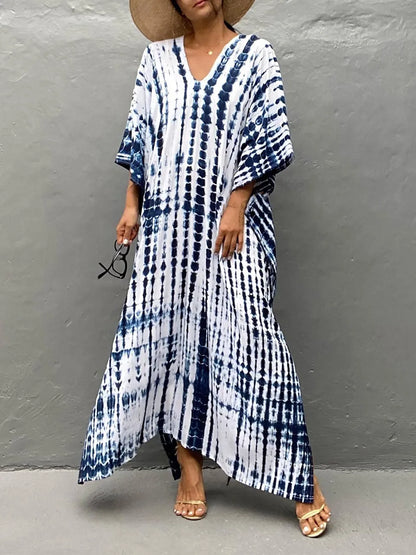 Vestido largo mujer estilo kaftán, moderno y confortable para días cálidos