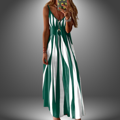 Elif | Maxivestido de rayas sin mangas