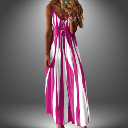 Elif | Maxivestido de rayas sin mangas