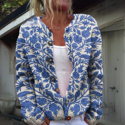 Anita | Cálido y bonito cárdigan con estampado floral