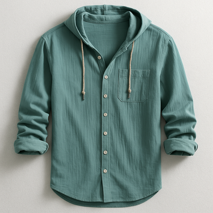 Camisa hombre elegante capucha ligera y estilosa