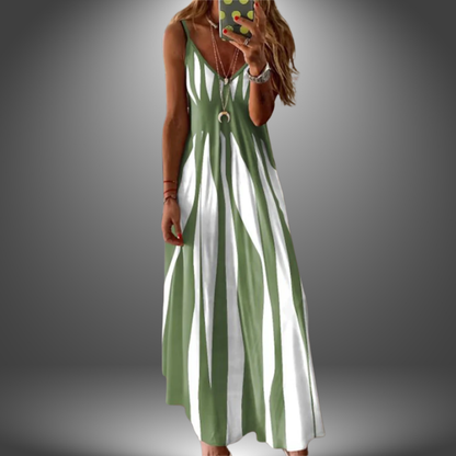Elif | Maxivestido de rayas sin mangas