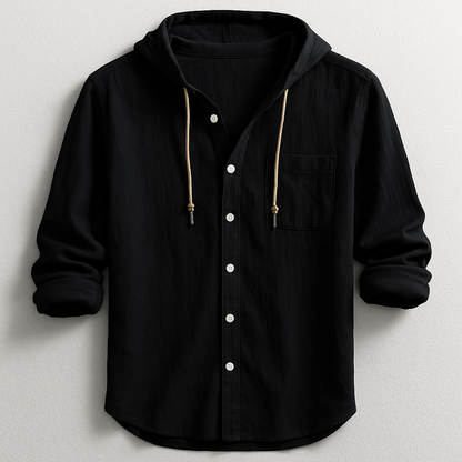 Camisa hombre elegante capucha ligera y estilosa