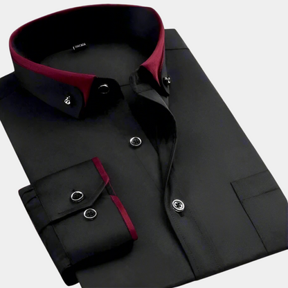 Camisa hombre formal manga larga elegante y versátil casual