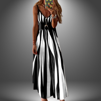 Elif | Maxivestido de rayas sin mangas