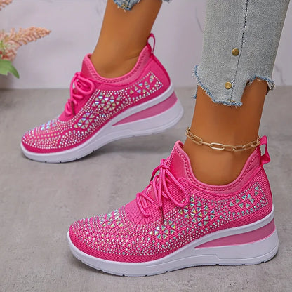 Sneakers Ortopédicas con Piedras Brillantes – Estilo y Bienestar