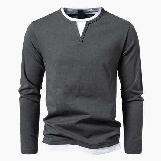 Camisa de manga larga hombre, ligera y favorecedora para primavera u otoño