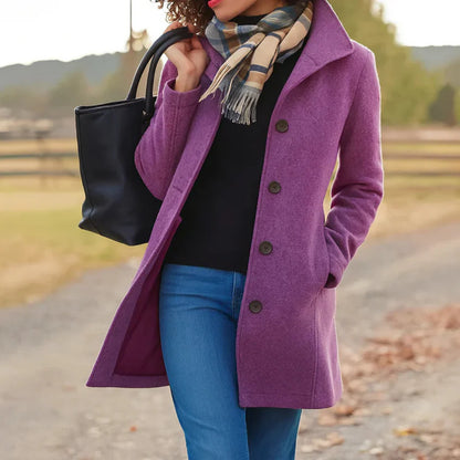 Chaqueta mujer lana elegante ligera perfecta otoño-invierno
