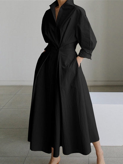 Lisa | Vestido midi abotonado