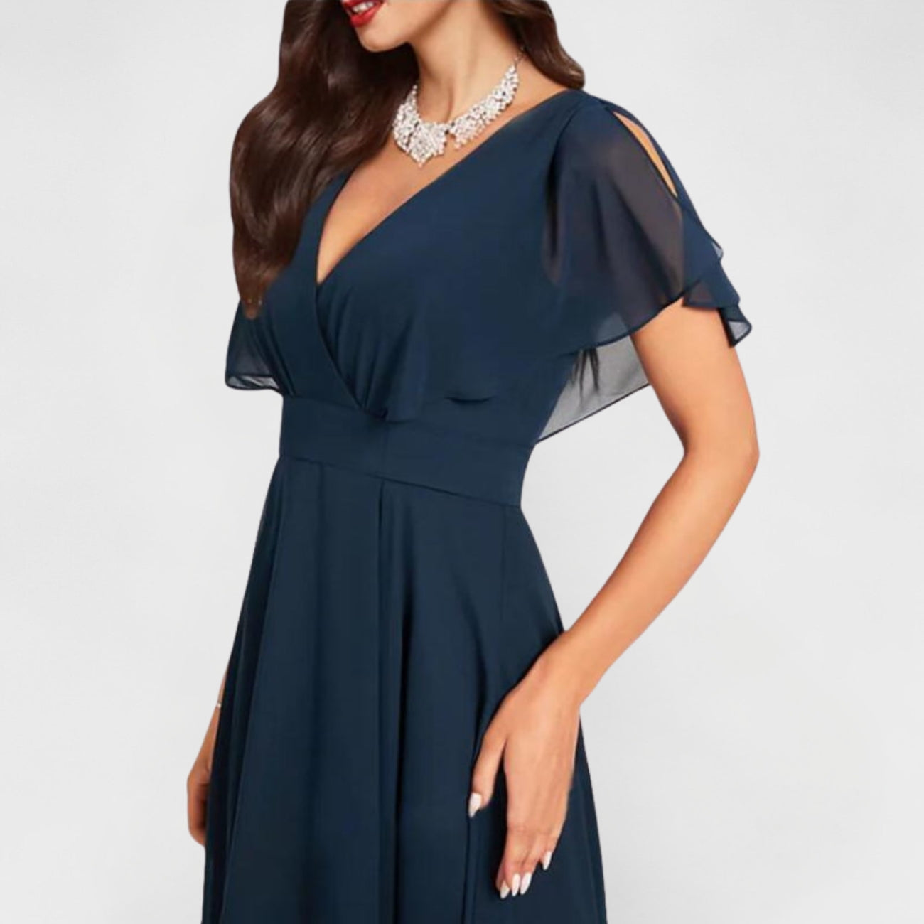 Awen | Vestido largo fluido con escote en V