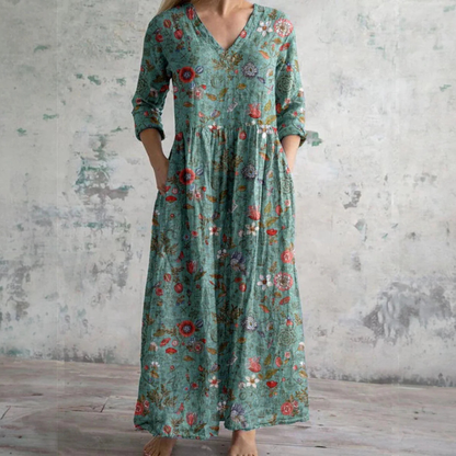 Natali | Elegante Vestido De Verano Con Estampado Floral