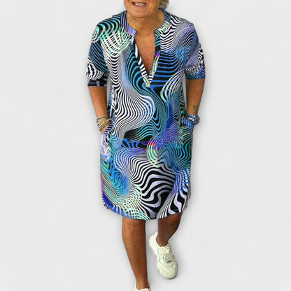 Ellen | Vestido colorido con escote en V