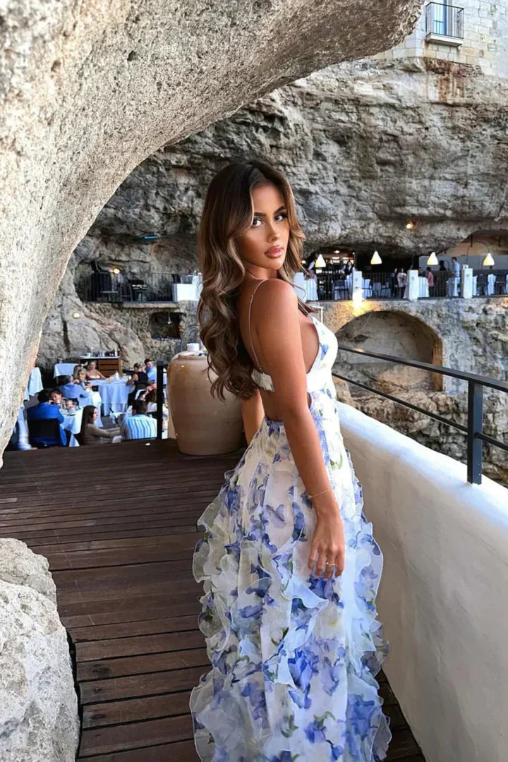 Haeley | Vestido floral con volantes