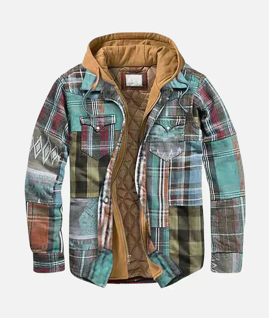 Elegante chaqueta de cuadros para mujer: patchwork y comodidad