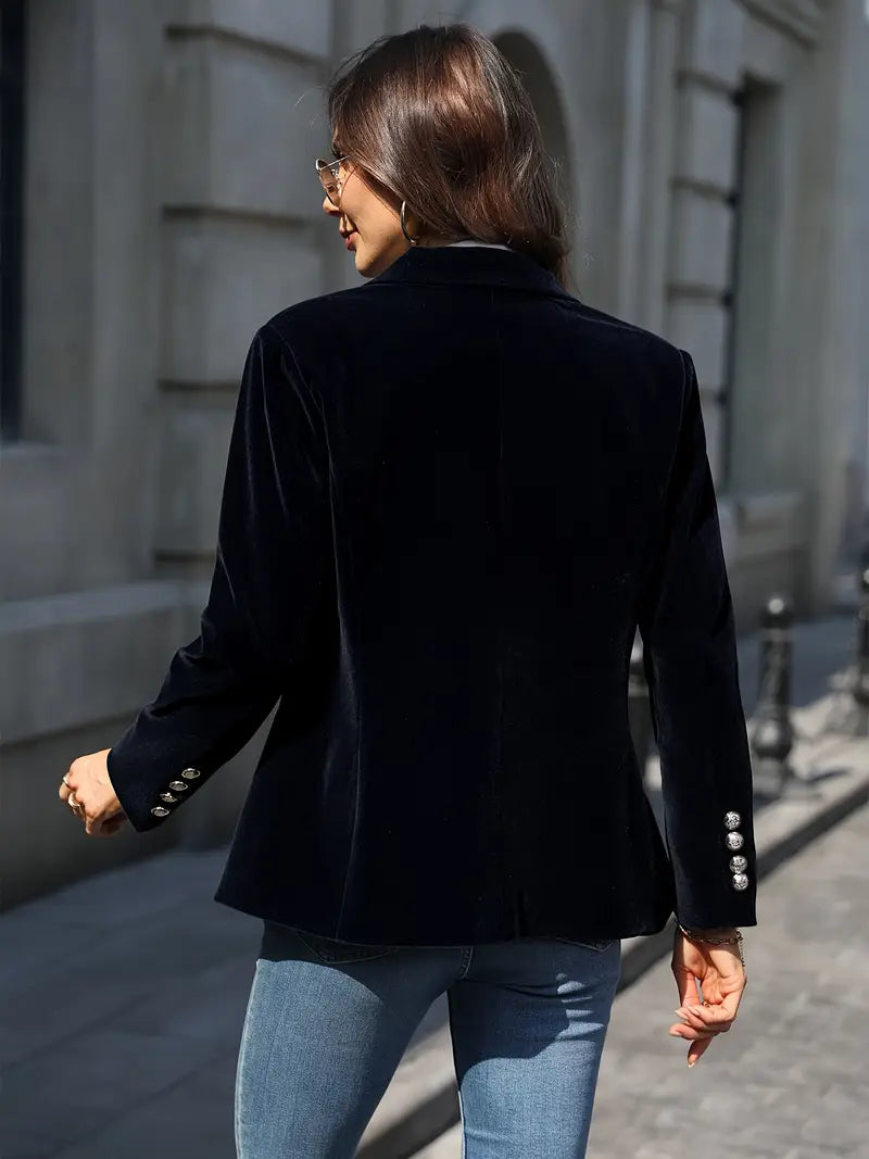 Saskia | Elegante blazer de terciopelo para señora