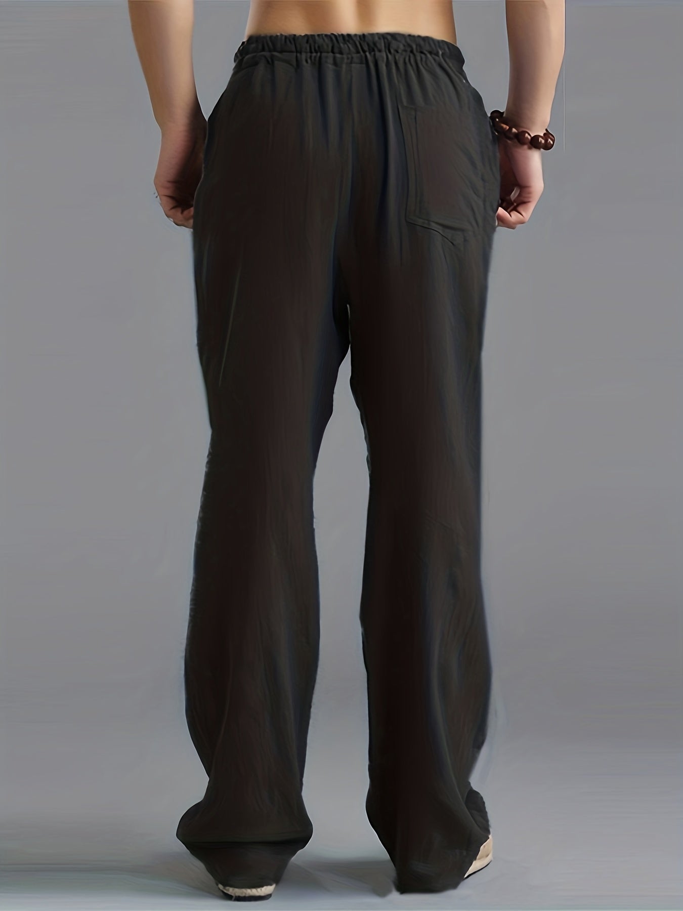 Pantalones holgados de lino para hombre