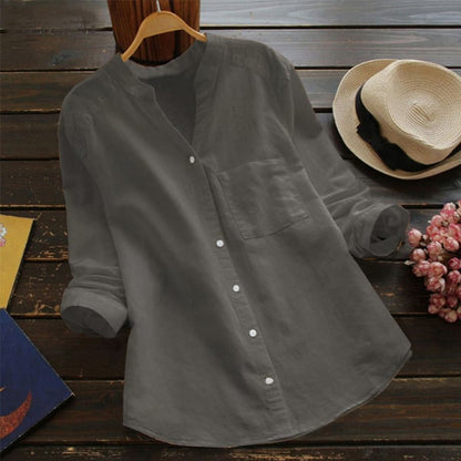 Hanna | Blusa casual de mujer en lino-algodón