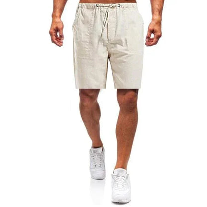 Shorts elegantes de lino para hombre, estilo casual