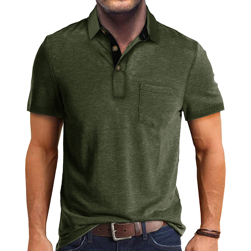 Camisa tipo polo masculina, ligera y versátil para verano
