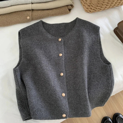 Chaleco sin mangas para mujer: informal, ligero y con botones