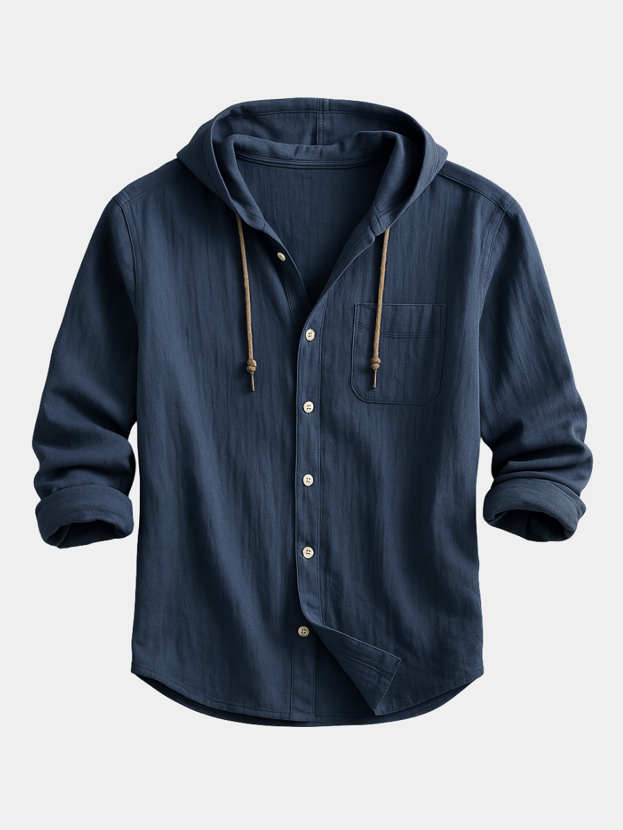 Camisa hombre elegante capucha ligera y estilosa