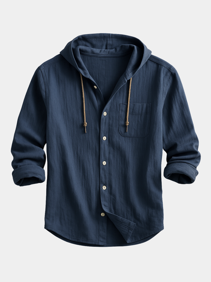 Camisa hombre elegante capucha ligera y estilosa
