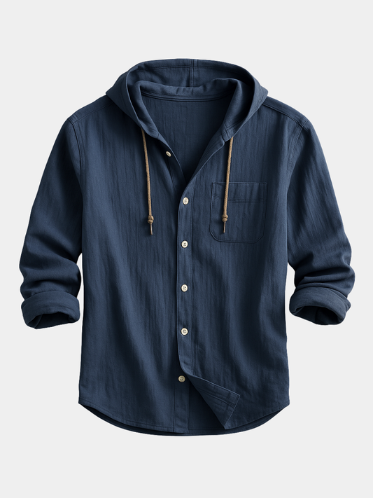 Camisa hombre elegante capucha ligera y estilosa