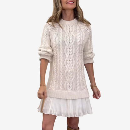 Vestido mujer estilo refinado, cálido y favorecedor para diario