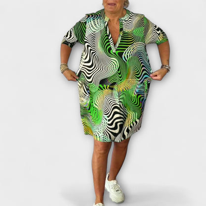 Ellen | Vestido colorido con escote en V