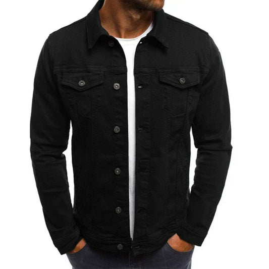 Chaqueta de mezclilla de hombre, elegante y perfecta para uso casual