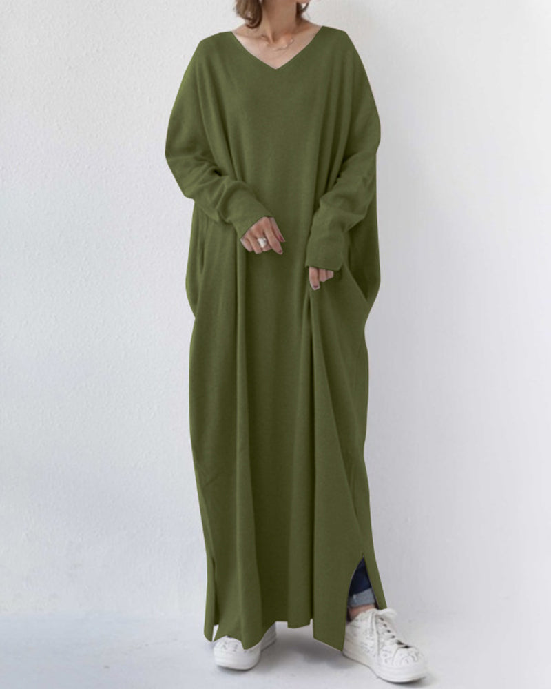Vestido largo mujer, chic y versátil para eventos de invierno
