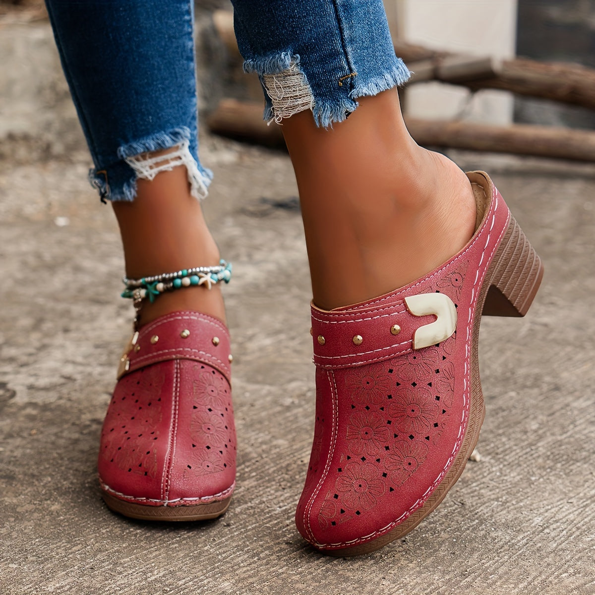 Adrine | Sandalia Capri con tacón Confort