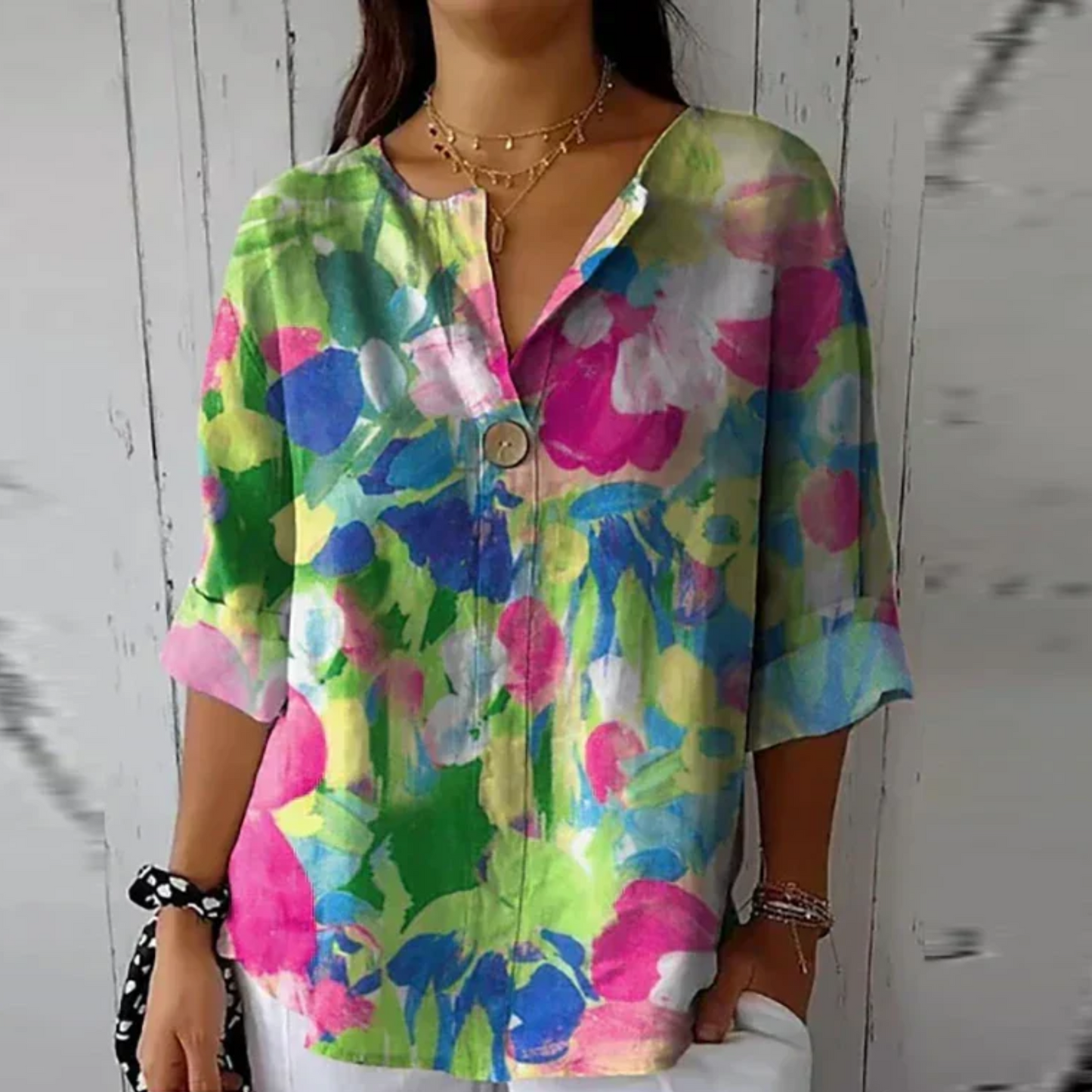 Sylvie | Blusa con estampado floral chic
