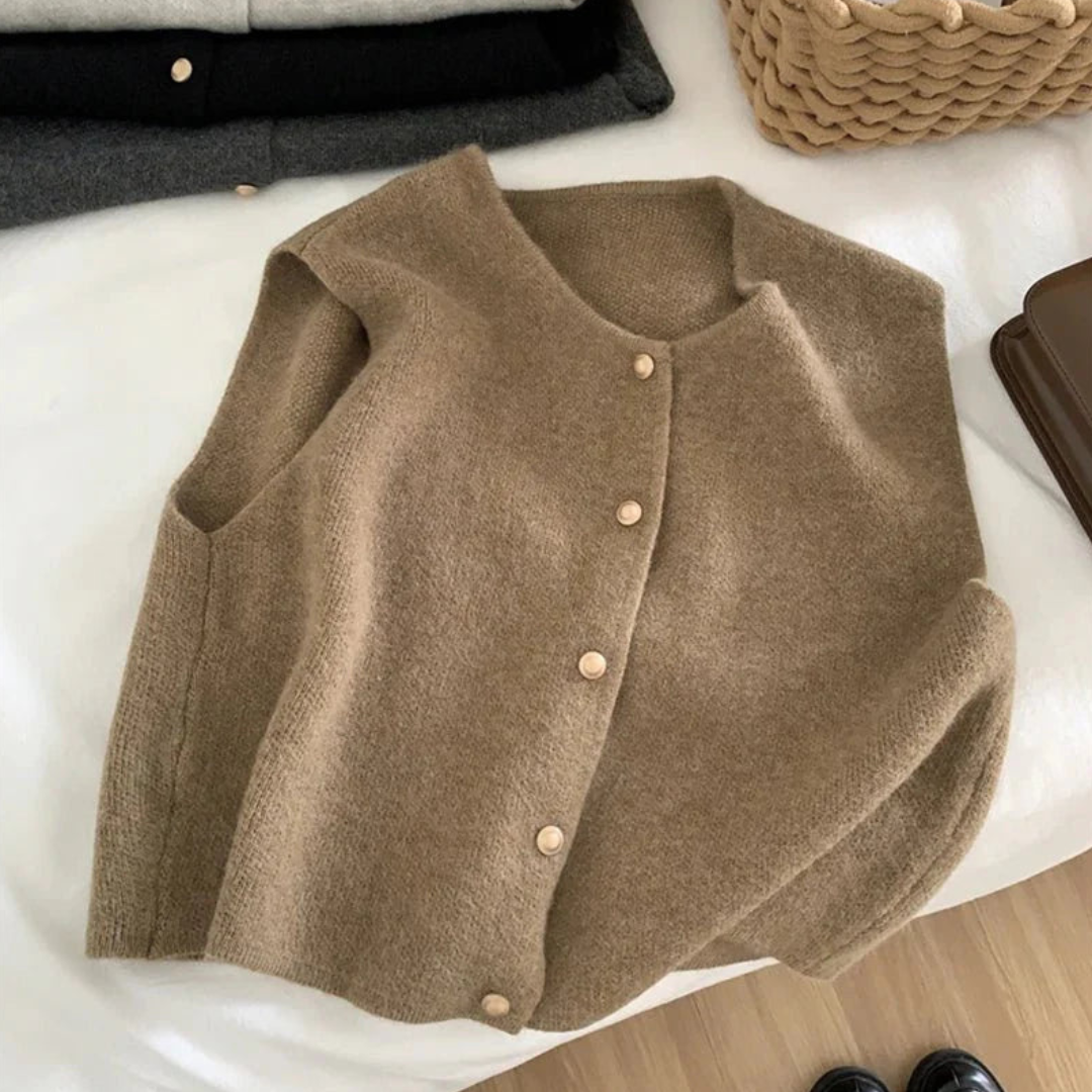 Chaleco sin mangas para mujer: informal, ligero y con botones