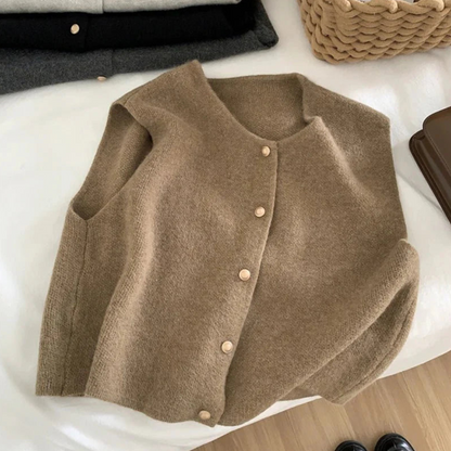 Chaleco sin mangas para mujer: informal, ligero y con botones