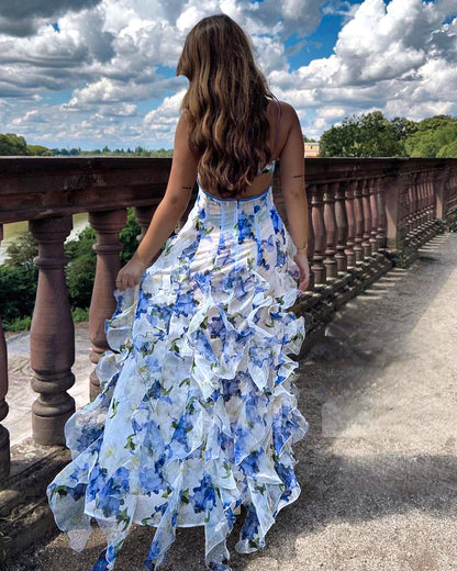 Haeley | Vestido floral con volantes