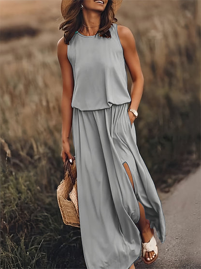 Vestido largo de mujer, cómodo y moderno para verano