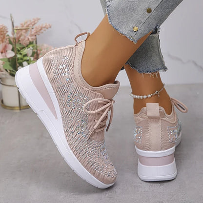Sneakers Ortopédicas con Piedras Brillantes – Estilo y Bienestar