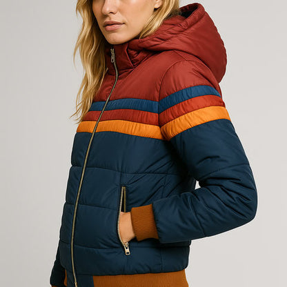 Chaqueta impermeable de invierno para mujer | Chaqueta acolchada para el día a día y actividades al aire libre