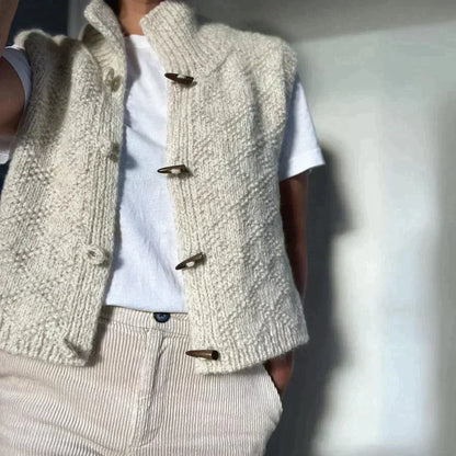Elegante chaleco de punto para mujer: suave, cálido y versátil