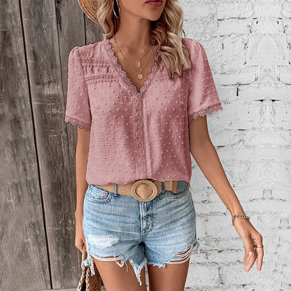 Blusa mujer encaje, fresca y moderna