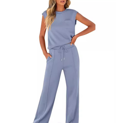 Conjunto casual de verano dos piezas cómodo y elegante diario