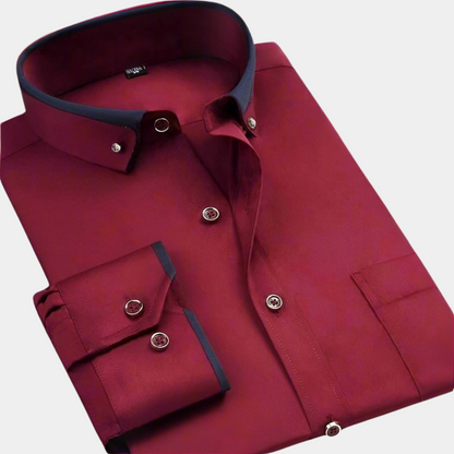 Camisa hombre formal manga larga elegante y versátil casual