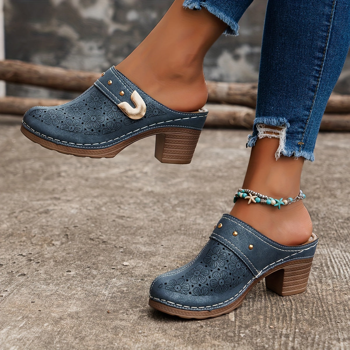 Adrine | Sandalia Capri con tacón Confort