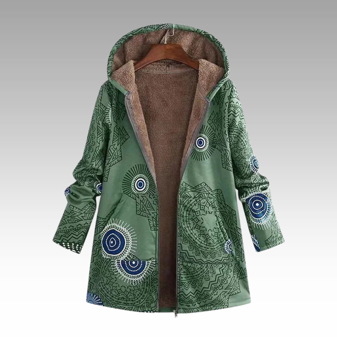 Chaqueta con capucha cálida para mujer: cómoda y desenfadada